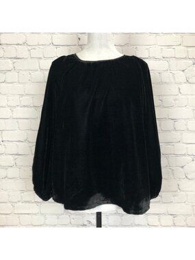 Kyla Seo Black Velvet Top Size XS